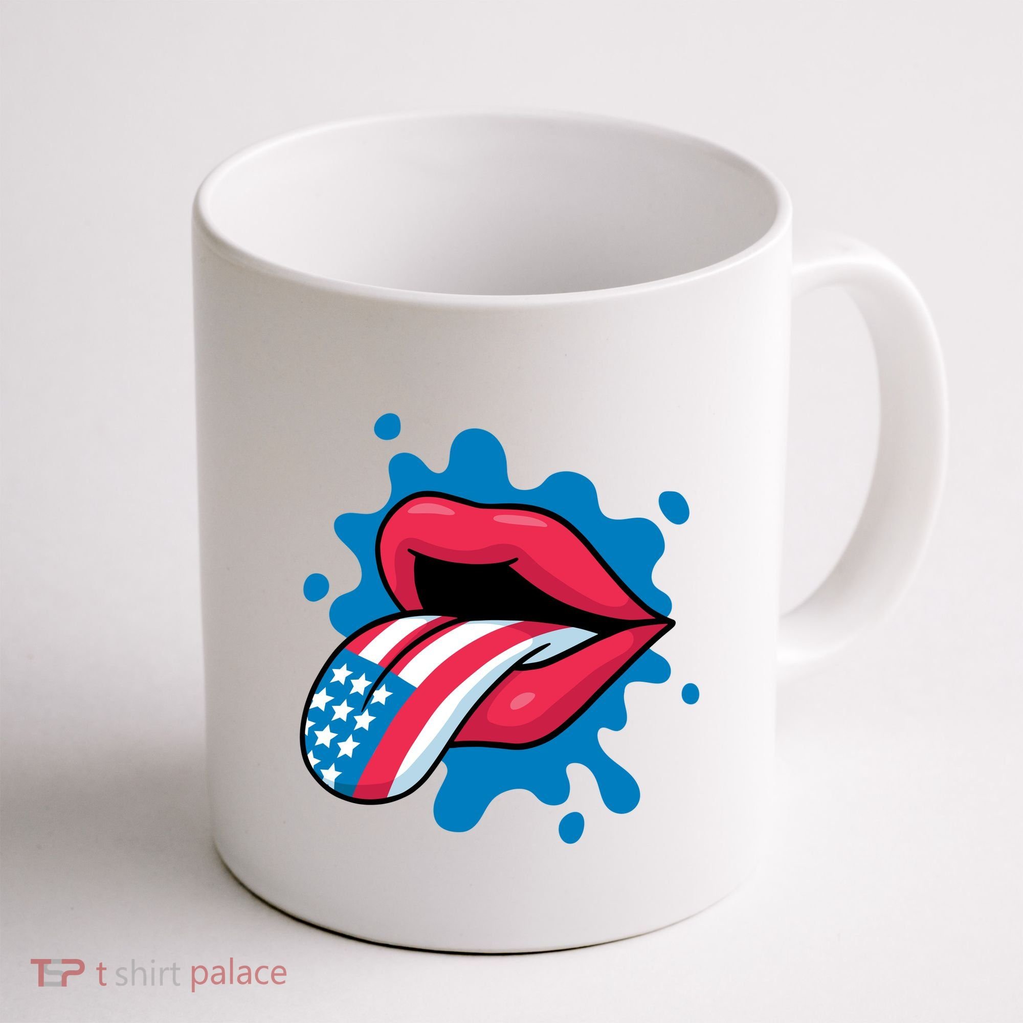 American Flag Tongue Coffee Mug