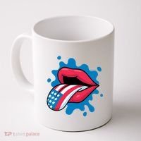 American Flag Tongue Coffee Mug thumb 0