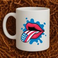 American Flag Tongue Coffee Mug thumb 2