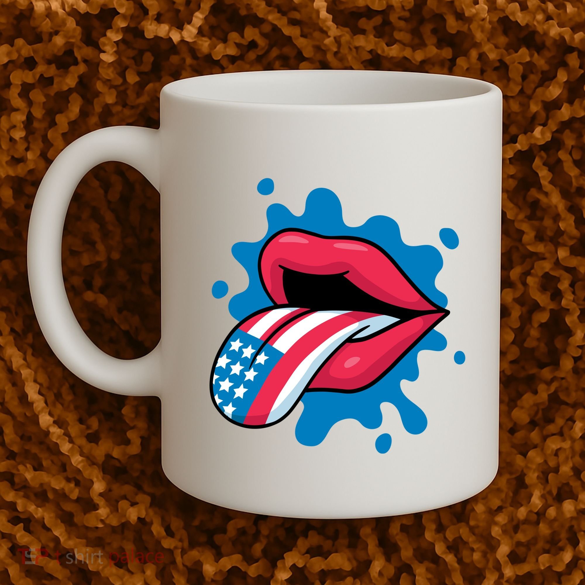 American Flag Tongue Coffee Mug