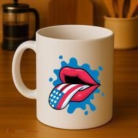 American Flag Tongue Coffee Mug thumb 4