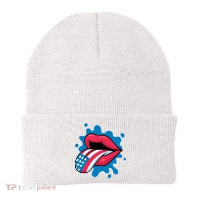 American Flag Tongue Beanie
