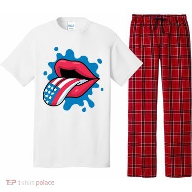 American Flag Tongue Pajama Set