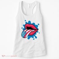 American Flag Tongue Women's Tank Top thumb 0