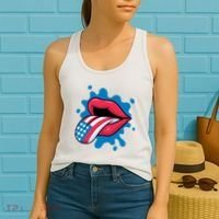 American Flag Tongue Women's Tank Top thumb 2