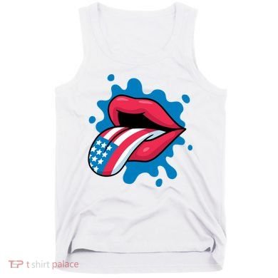 American Flag Tongue Tank Top