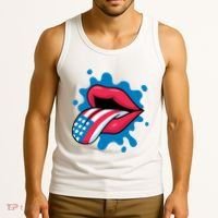 American Flag Tongue Tank Top thumb 3