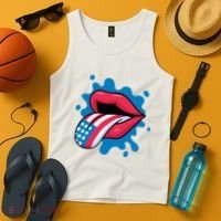 American Flag Tongue Tank Top thumb 4