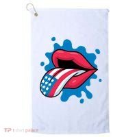 American Flag Tongue Golf Towel thumb 0