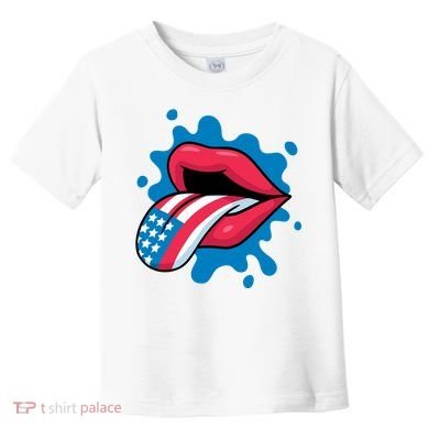 American Flag Tongue Toddler T-Shirt
