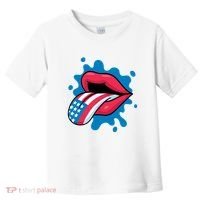 American Flag Tongue Toddler T-Shirt thumb 0