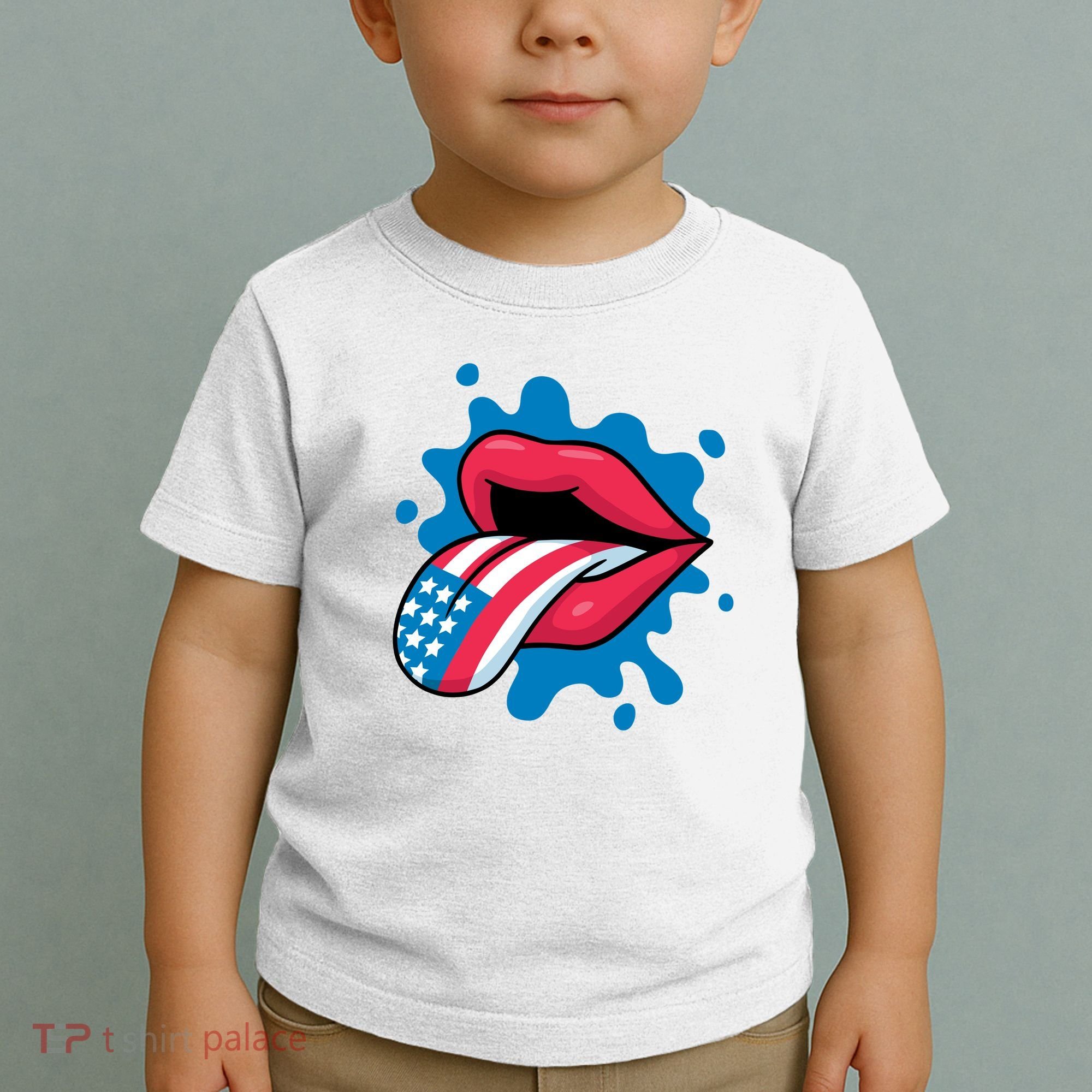 American Flag Tongue Toddler T-Shirt