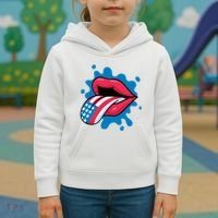 American Flag Tongue Kids Hoodie thumb 3