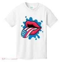American Flag Tongue Kids T-Shirt thumb 0