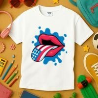 American Flag Tongue Kids T-Shirt thumb 3