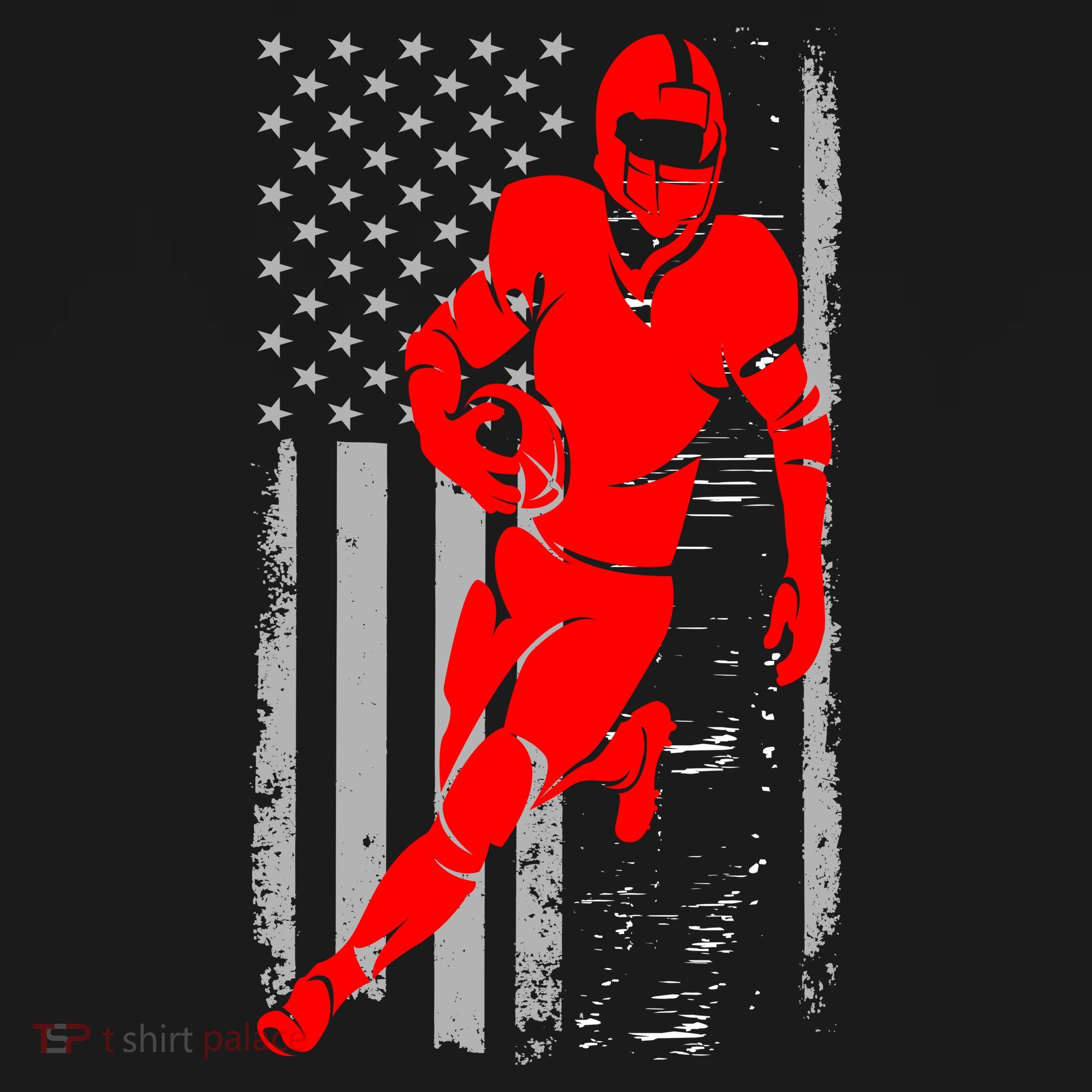 American Football Vintage Flag USA T-Shirt