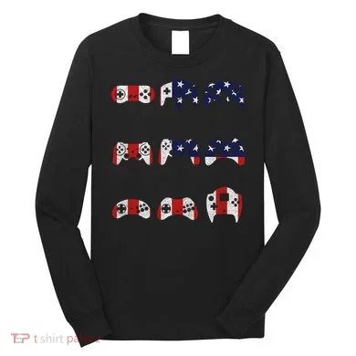 American Gamer Mash Up Controllers Long Sleeve Shirt