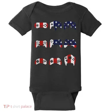 American Gamer Mash Up Controllers Baby Bodysuit
