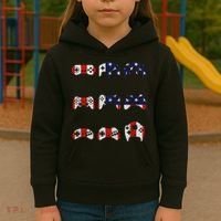 American Gamer Mash Up Controllers Kids Hoodie thumb 3