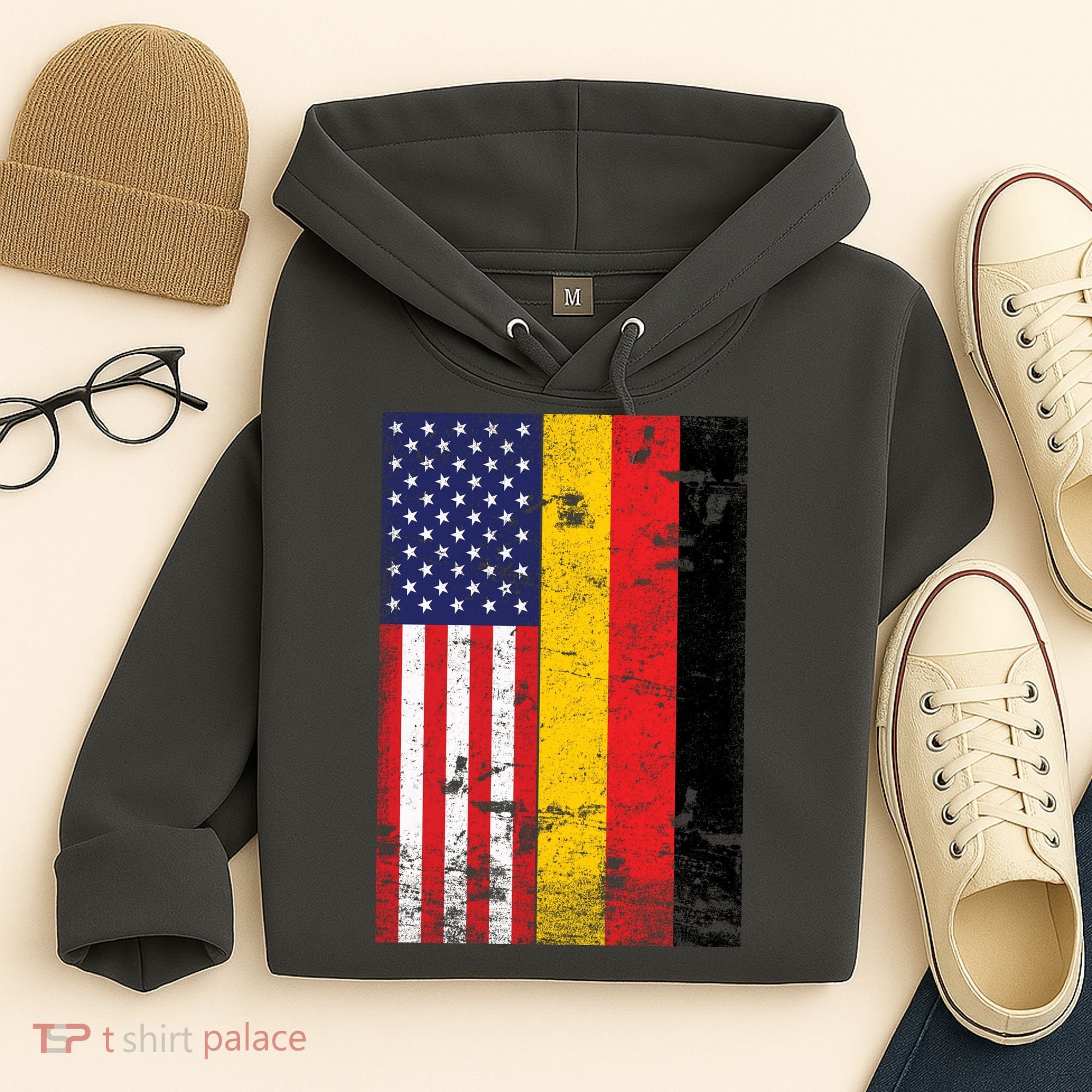 American German Flag Hoodie