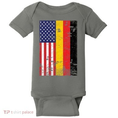 American German Flag Baby Bodysuit