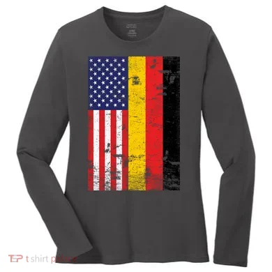 American German Flag Women's Long Sleeve Shirt