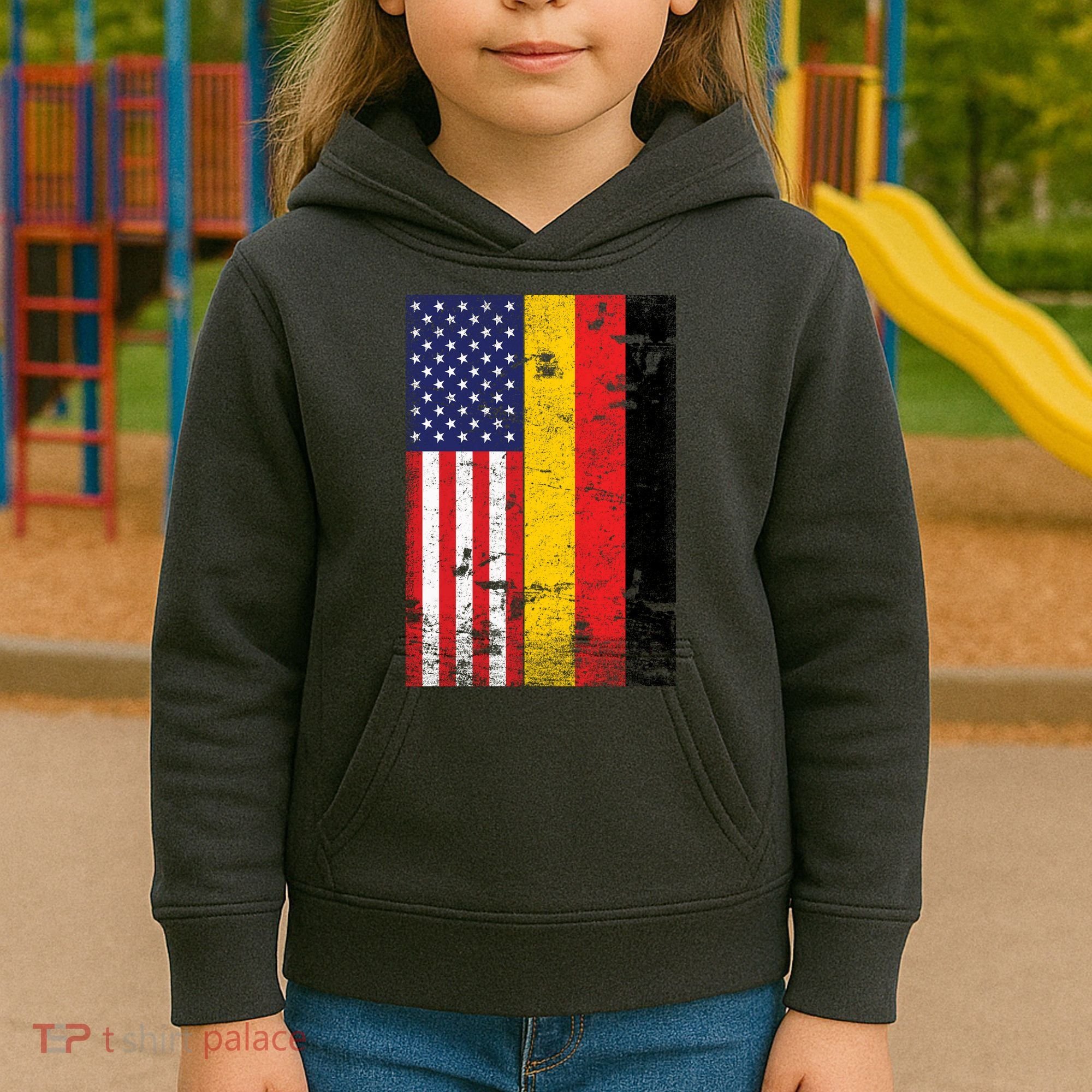 American German Flag Kids Hoodie