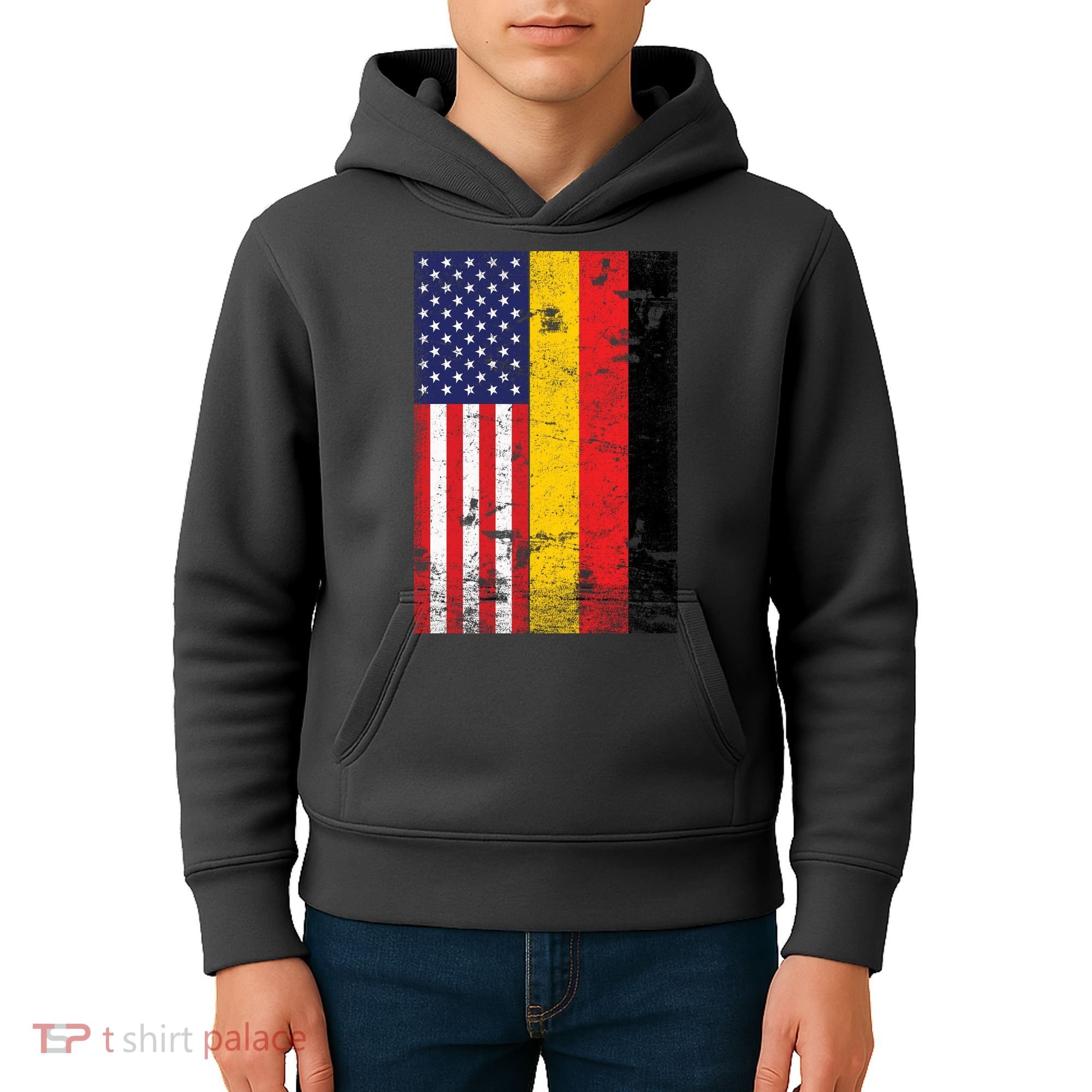 American German Flag Kids Hoodie