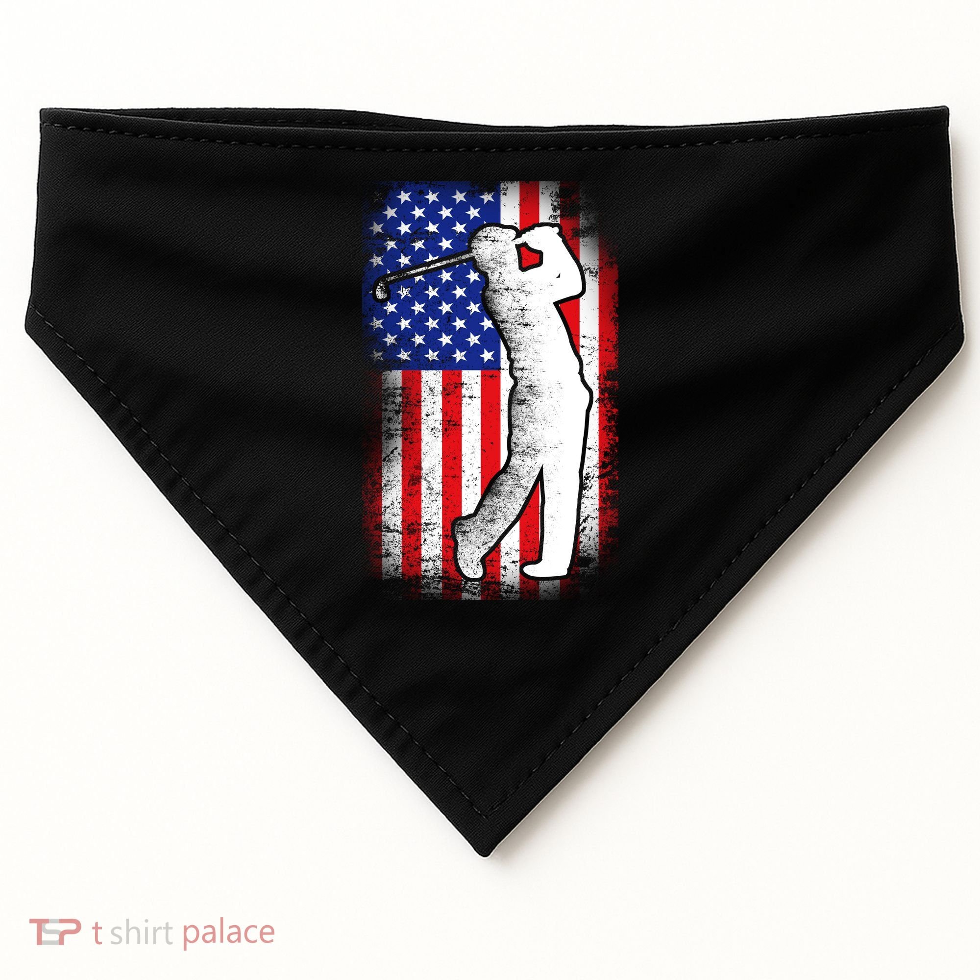 American Golf Flag USA-Made Doggie Bandana