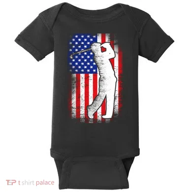 American Golf Flag Baby Bodysuit