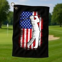 American Golf Flag Golf Towel thumb 1
