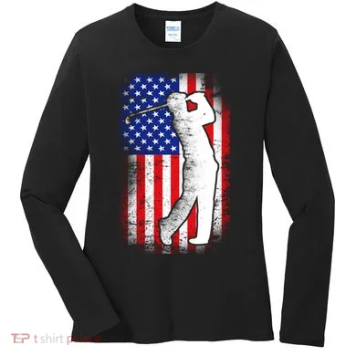 American Golf Flag Women's Long Sleeve Shirt