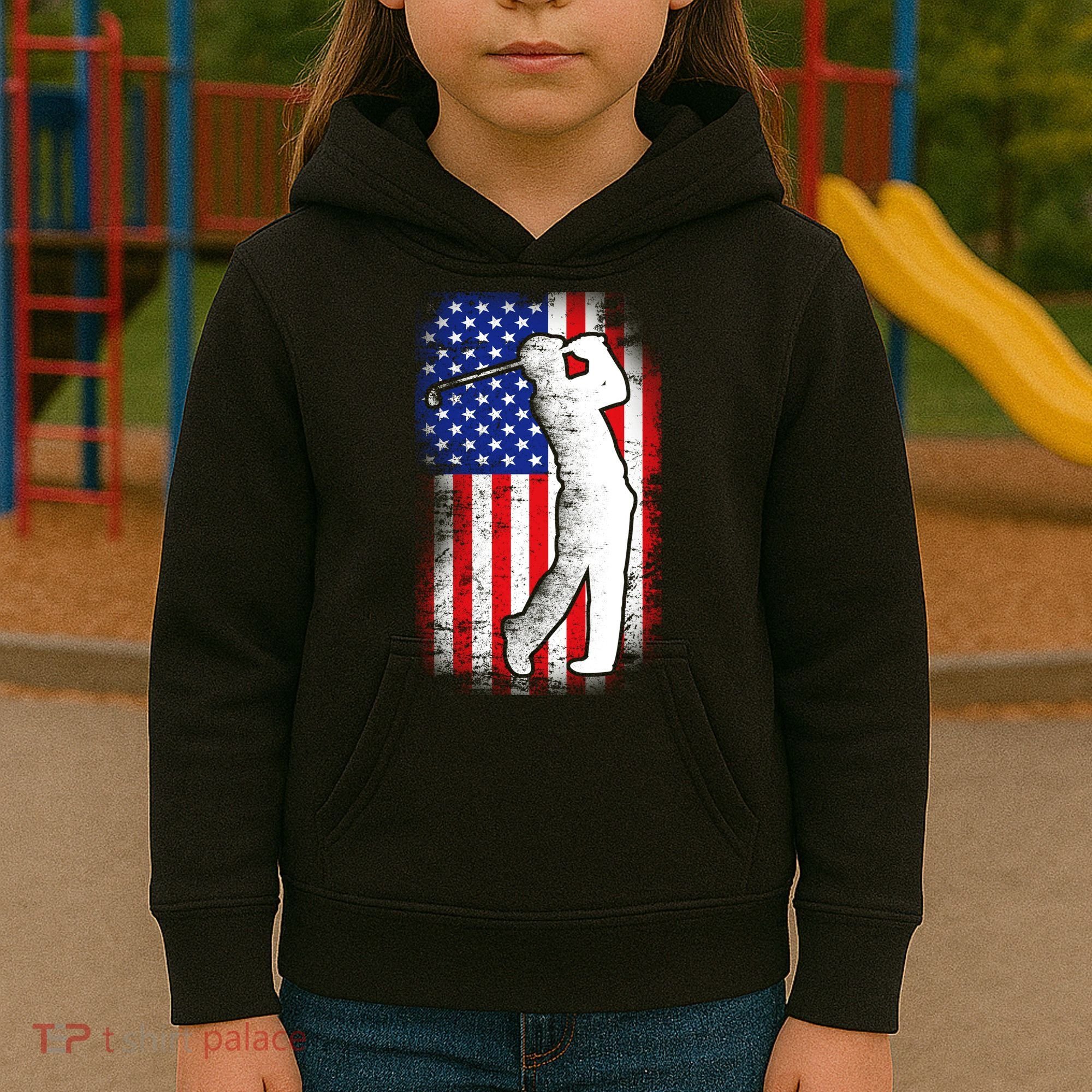 American Golf Flag Kids Hoodie