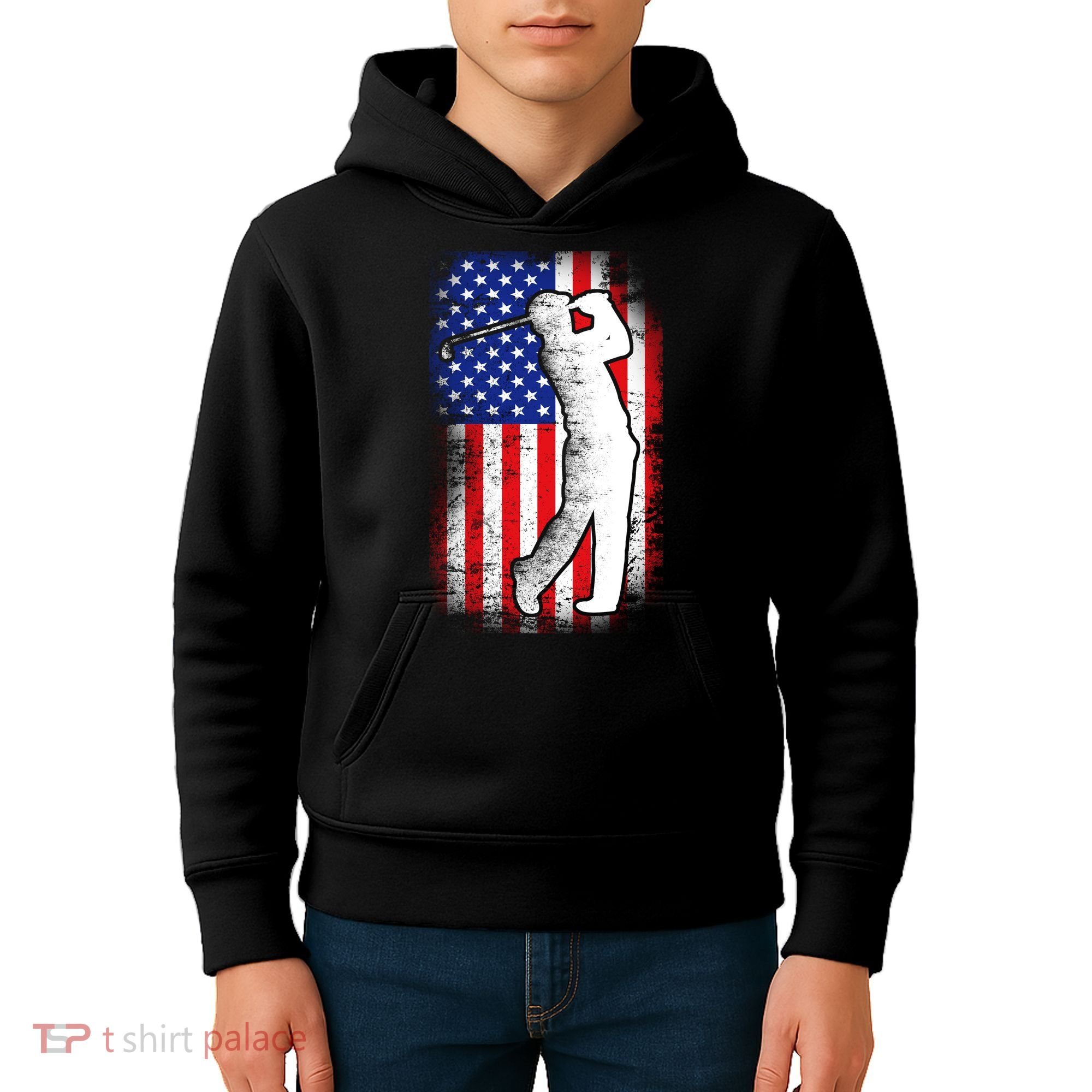 American Golf Flag Kids Hoodie