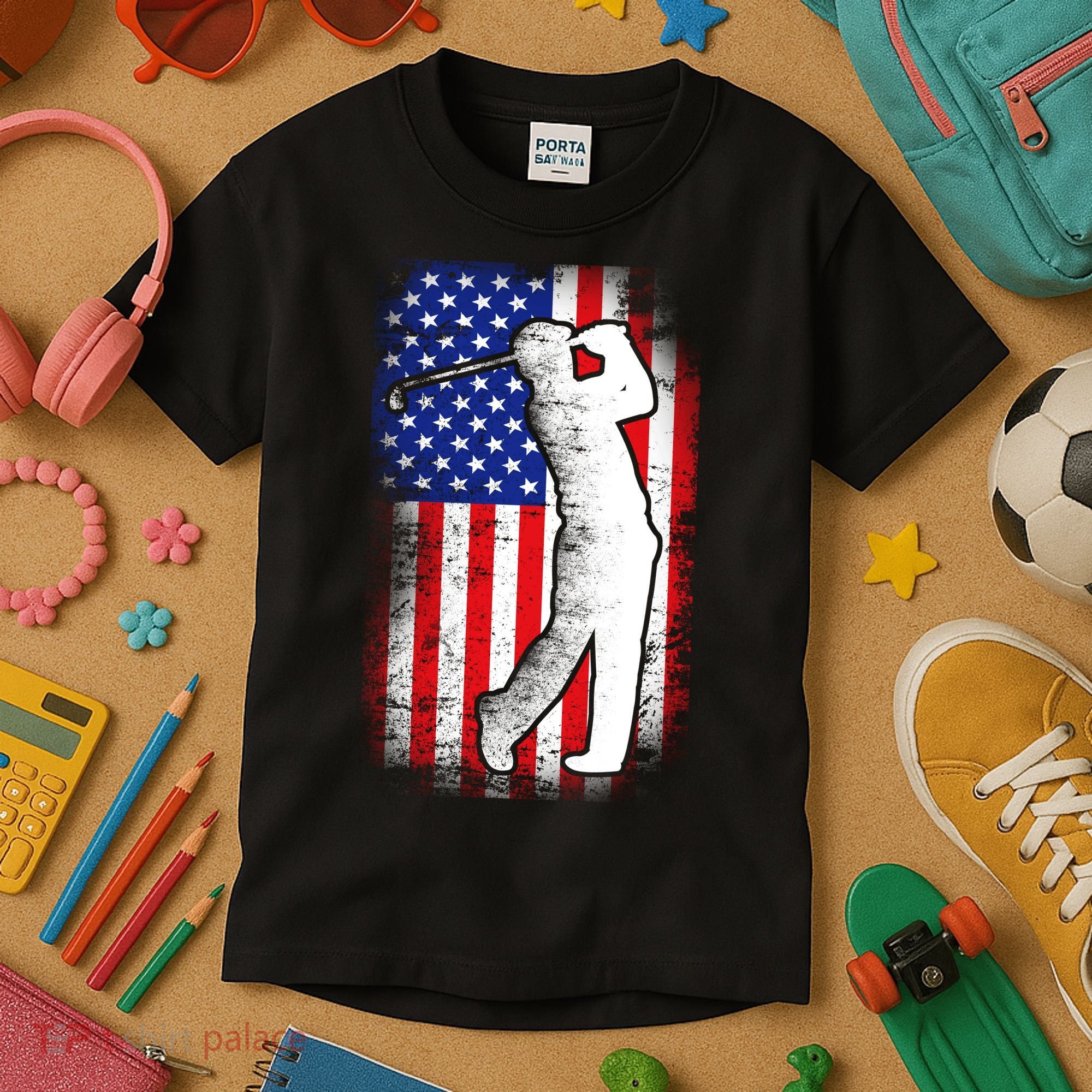 American Golf Flag Kids T-Shirt
