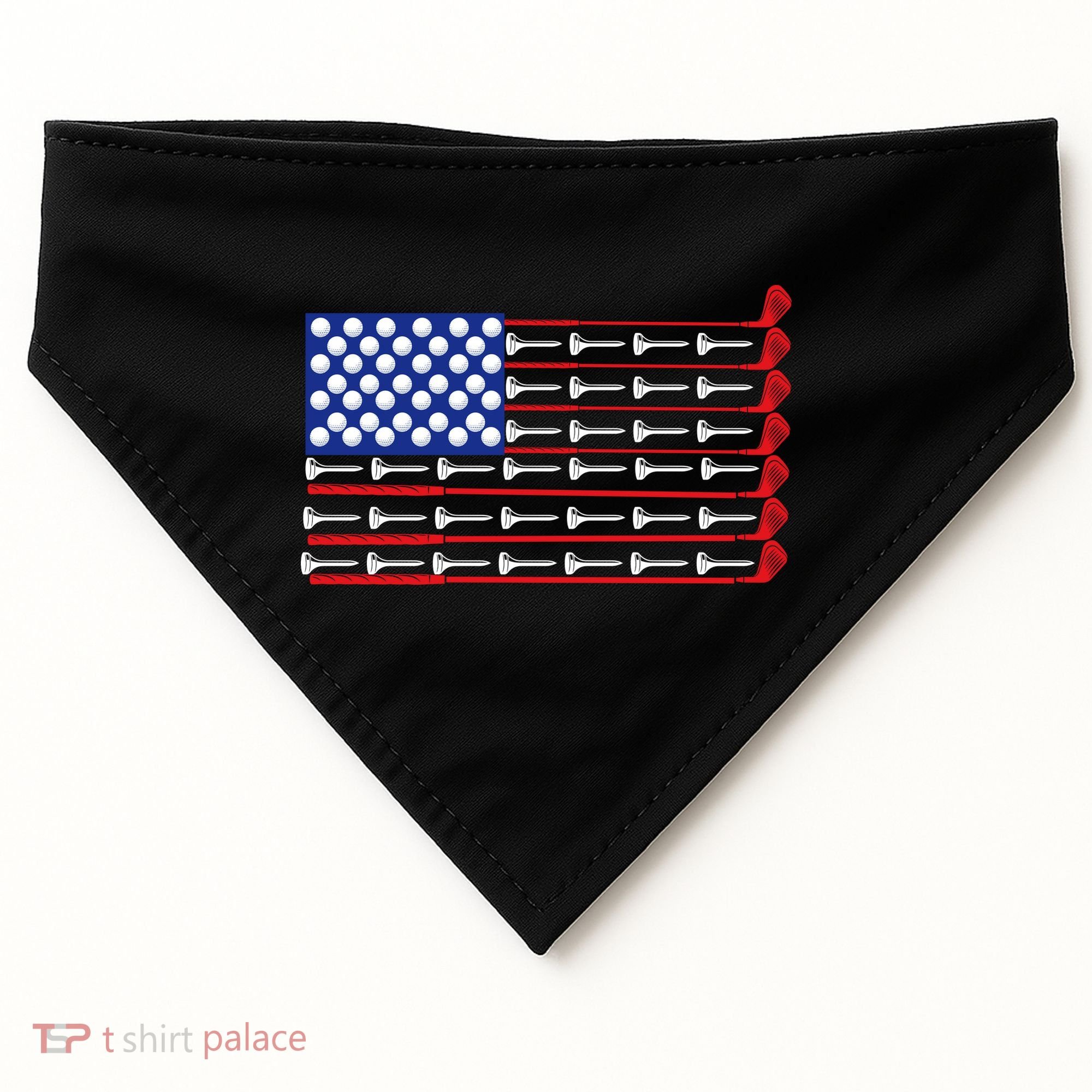 American Golf USA Flag USA-Made Doggie Bandana
