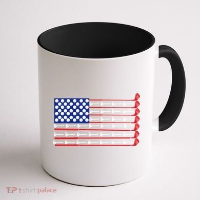 American Golf USA Flag Coffee Mug back