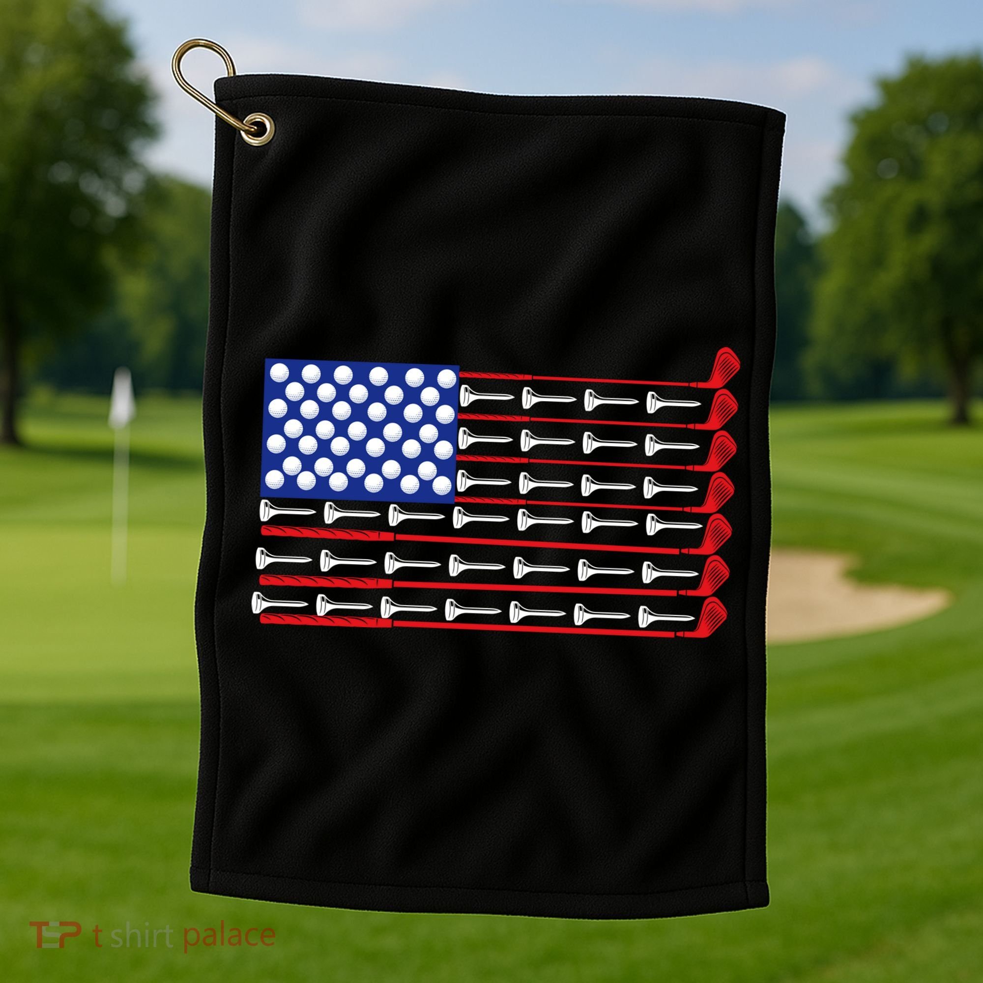 American Golf USA Flag Golf Towel