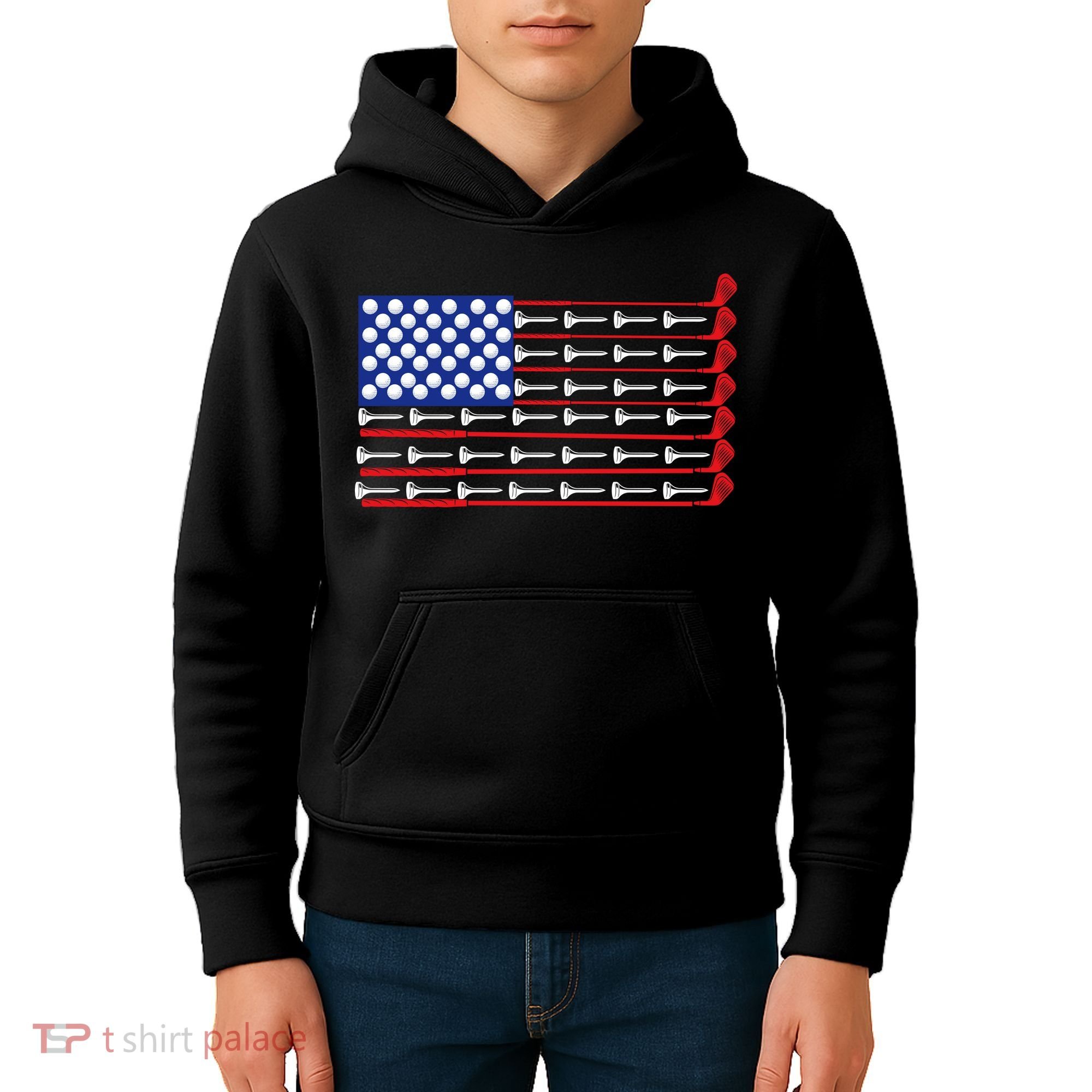American Golf USA Flag Kids Hoodie