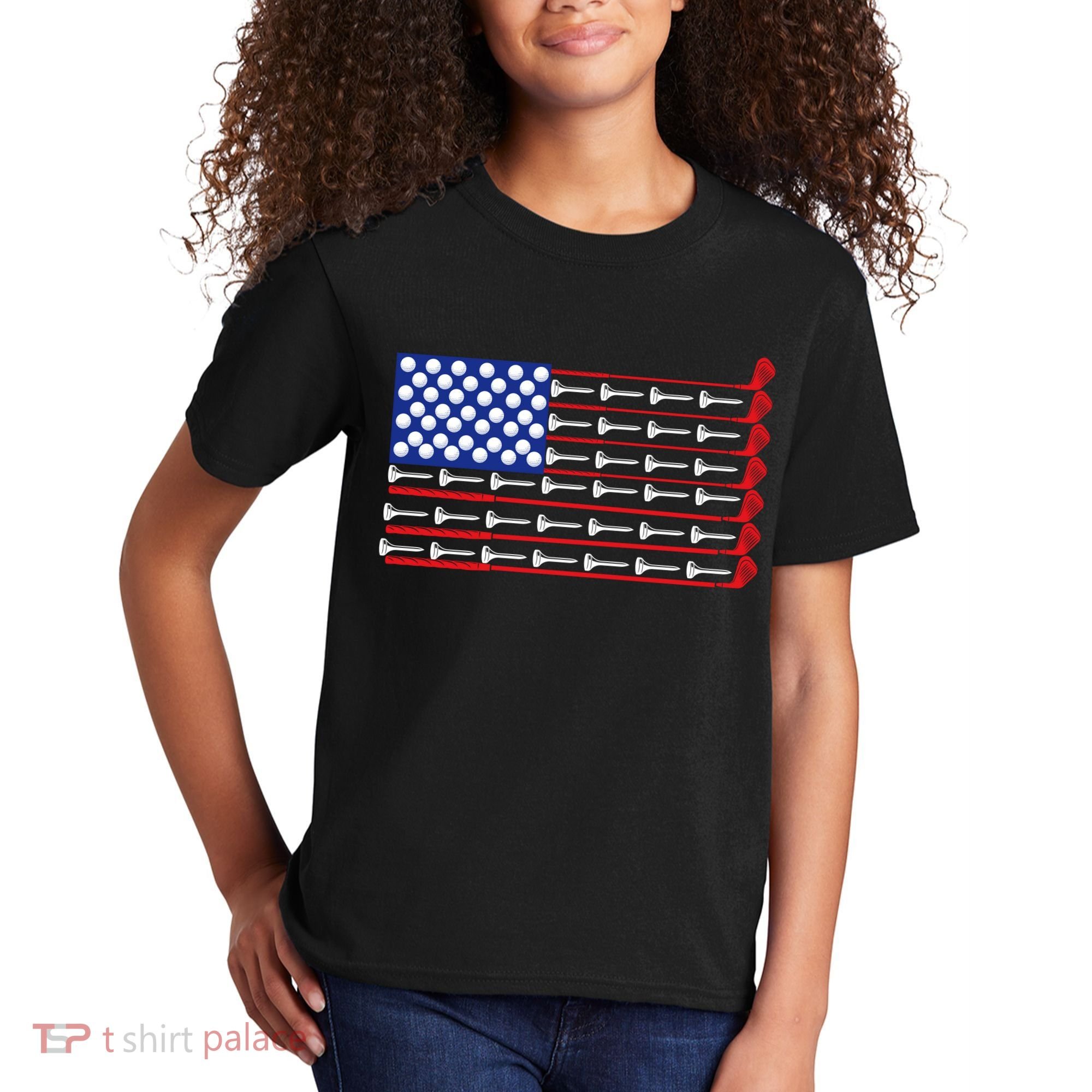 American Golf USA Flag Kids T-Shirt