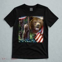 American Grizzly American Flag Bear Family T-Shirt thumb 5