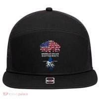 American Grown Scottish Roots 7 Panel Mesh Trucker Snapback Hat thumb 0