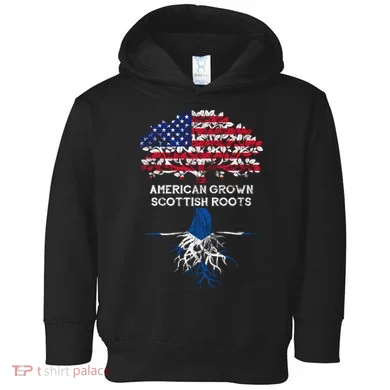 American Grown Scottish Roots Toddler Hoodie