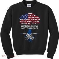 American Grown Scottish Roots Kids Sweatshirt thumb 0