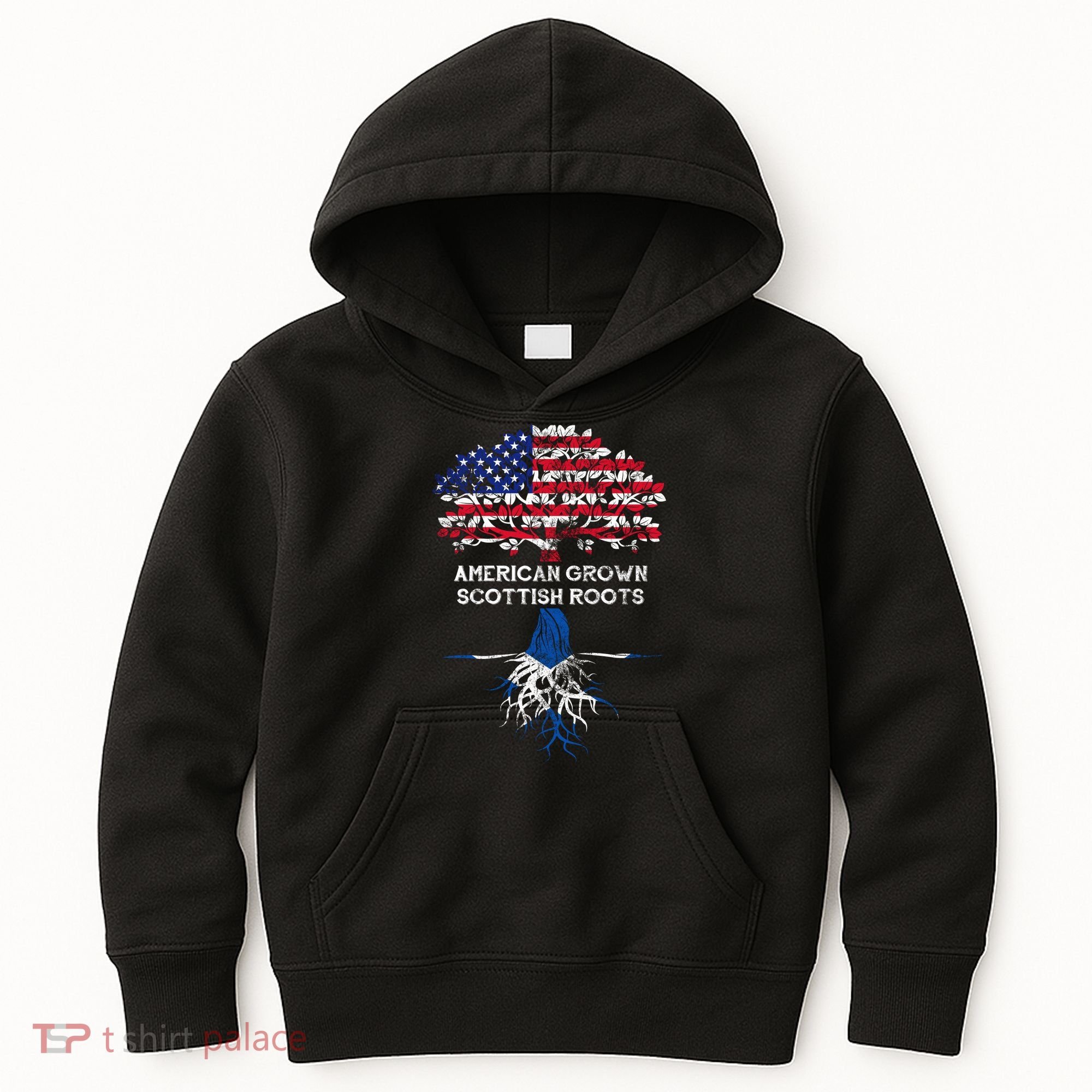 American Grown Scottish Roots Kids Hoodie