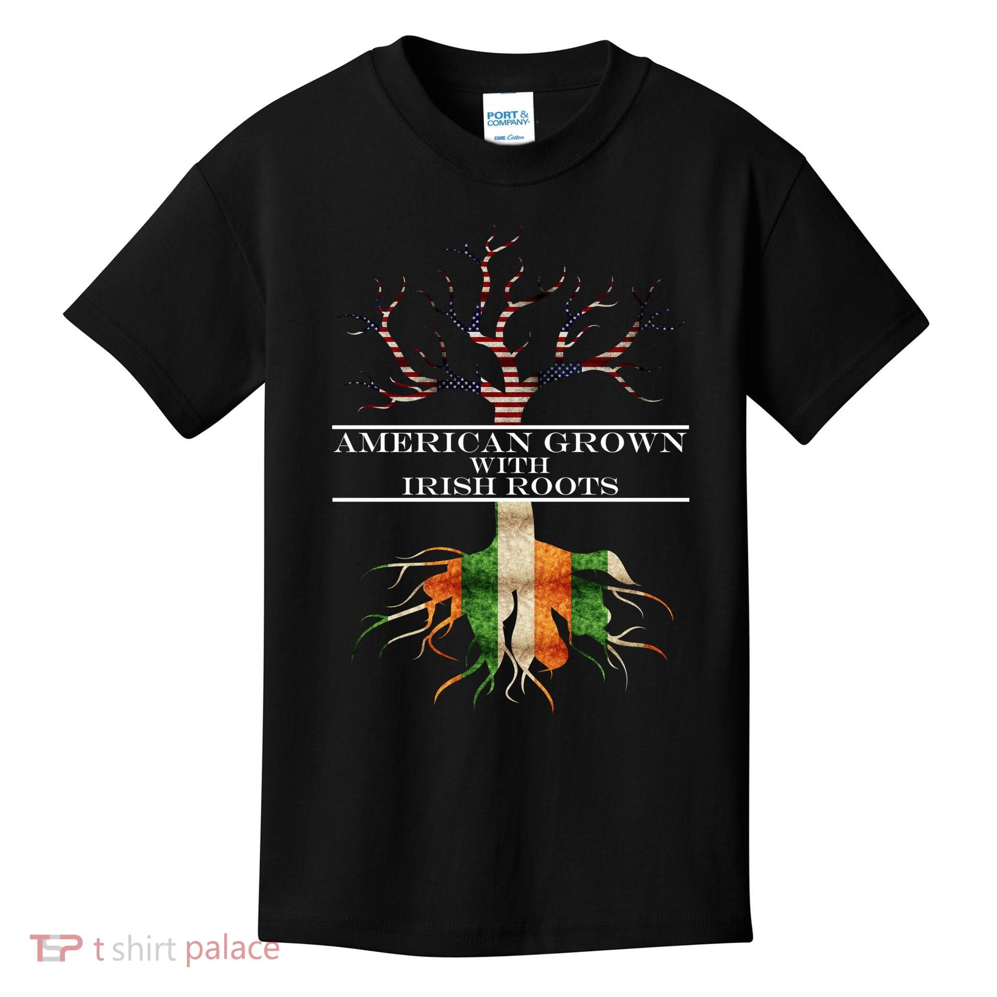 American Grown With Irish Roots Kids T-Shirt