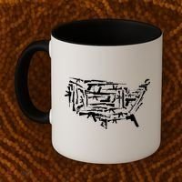 American Gun Map Coffee Mug thumb 2