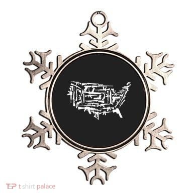 American Gun Map Ornament