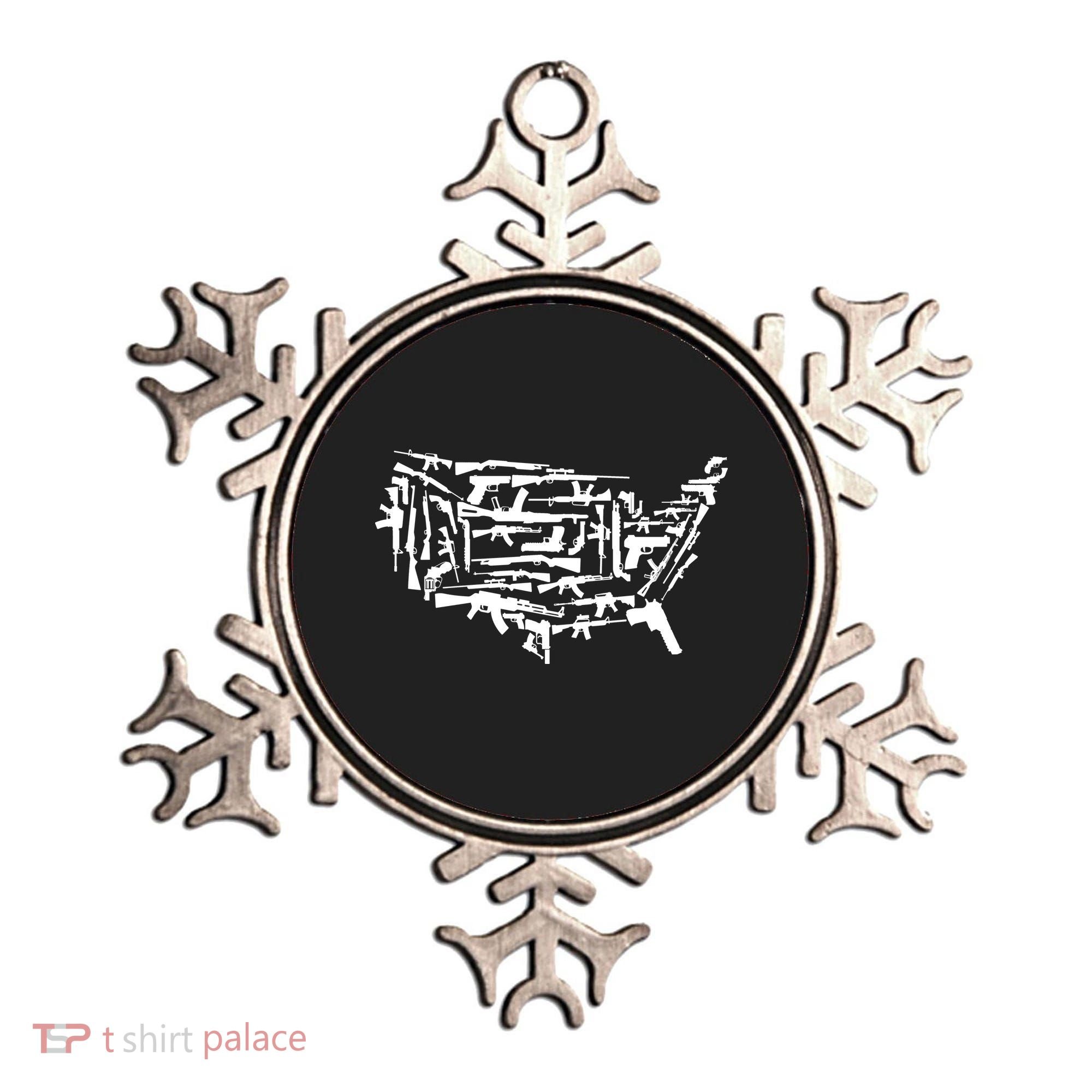 American Gun Map Ornament