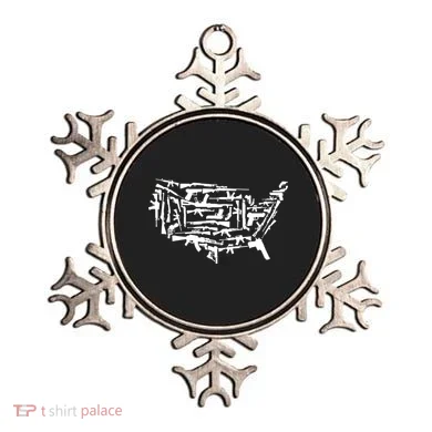 American Gun Map Ornament
